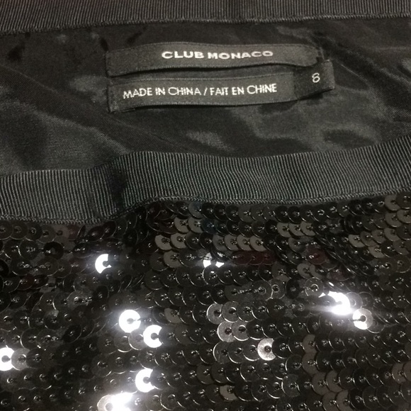 Club Monaco Sequin Mini Skirt. 100% Silk. Size 8 - Picture 3 of 13
